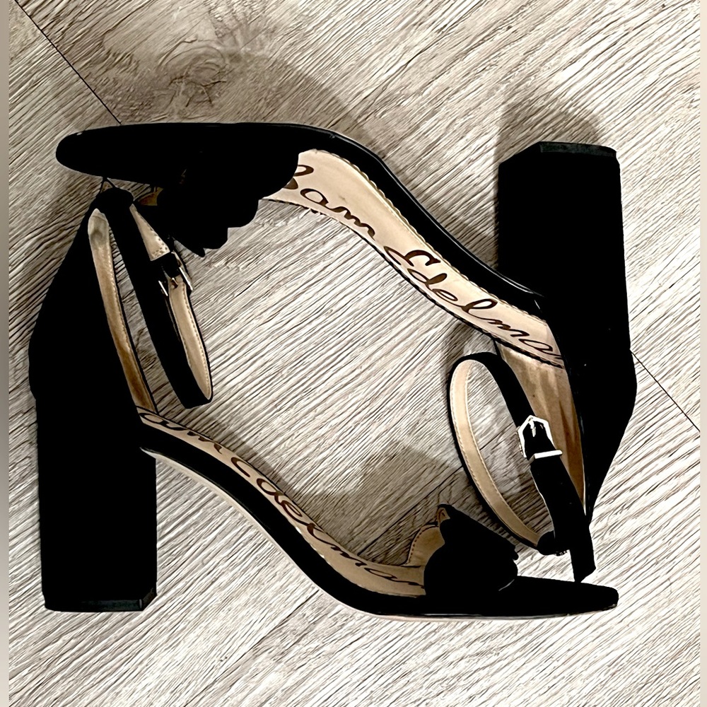 Black Suede 3inch Sam Edelman Heels (size 9.5)